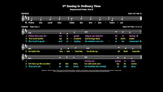 5th Sunday in Ordinary Time Responsorial Psalm Year B Australia [upl. by Atniuqal920]