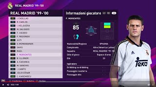 eFootball PES 2020 Real Madrid 19992000 classic team PS4 [upl. by Alisan]