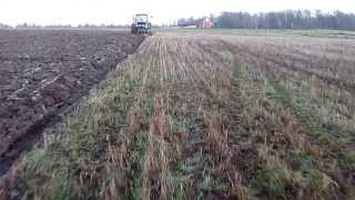 New Holland TM155 ploughing in Sweden [upl. by Ailegra]