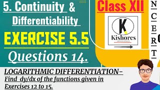 Exercise 55 Q14 Class 12 Maths  differentiation  maths [upl. by Gemoets]