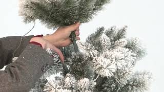 Assembly Instruction for Glitzhome 75ft PreLit Snow Flocked Pencil Pine Artificial Christmas Tree [upl. by Stearn]