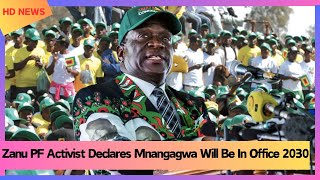 Zanu PF Activist Declares Mnangagwa Will Be In Office 2030 [upl. by Dorsman]