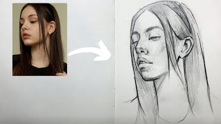 How to Draw portrait with the Loomis method [upl. by Asilahs90]