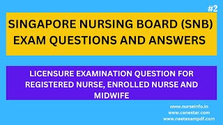 SNB LICENSURE EXAMINATION – PREVIOUS YEAR QUESTIONS AND ANSWERS PART 2 [upl. by Kehoe446]