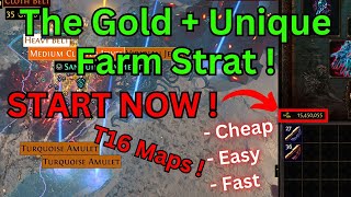 325 The Gold and Unique Farm Strat on T16 Maps on POE  Easy Fast and Cheap [upl. by Thea]