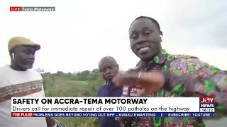 Safety on AccraTema Motorway Drivers face increased risk as potholes with iron rods reemerge [upl. by Terrell]