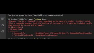 Firebase is not recognized as internal or external command  firebase error  firebase login error [upl. by Malliw]