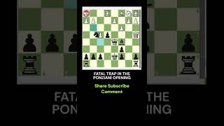 SUPER TRAP IN PONZIANI OPENING chess ajedrez xadrez catur scacchi themenbereiche fide schach [upl. by Ahsyekal]