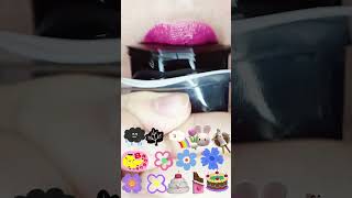 ASMR Black Grass Jelly Eating Sounds chewchewasmr575 [upl. by Nosemyaj]