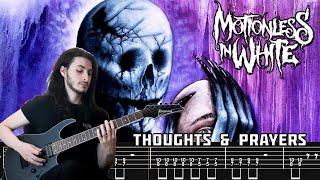 Motionless In White  Thoughts amp Prayers  GUITAR COVER  Screen TABS [upl. by Boigie]