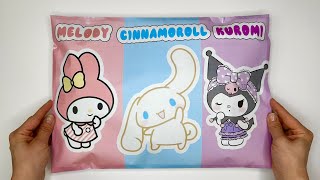 KUROMI and MELODY and CINNAMOROLL Blind Bags 🎀 ASMR 🎀sanrio blind bag paper  Paper sanrio [upl. by Daffi]