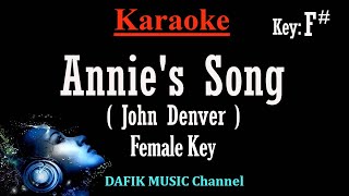 Annies Song Karaoke John Denver Female key F [upl. by Nasya215]