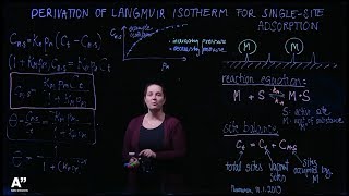 Prof Puurunen Lightboard 1  Singlesite Langmuir adsorption isotherm derivation [upl. by Naejamron330]