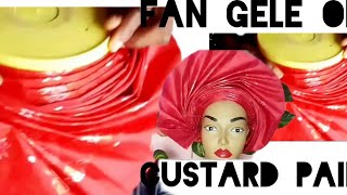 FULL FAN GELE TUTORIAL ON A CUSTARD PAINT [upl. by Neiluj]