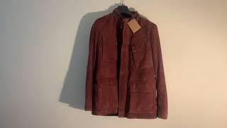 Corneliani Suede Leather Safari Jacket Coat [upl. by Rajiv]