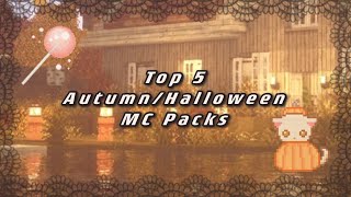 My Top 5 HalloweenAutumn MC Texture Packs [upl. by Yneffit774]