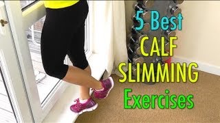 5 Best Calf Slimming Exercises Not Bulky [upl. by Kumar]