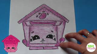 How to Draw Shopkins Season 4 quotPup E Housequot Petkins [upl. by Levania]