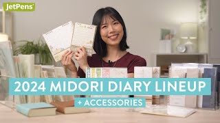 2024 Midori Diary Lineup  Accessories ✨📓 [upl. by Elawalo]