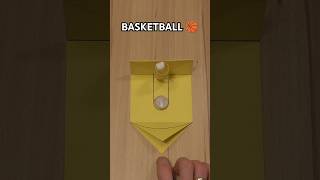 DIY EASY PAPER BASKETBALL ORIGAMI STEP BY STEP  FUN LESSON ANTISTRESS [upl. by Yanehs]