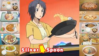 EVERY FOOD from Silver Spoon Gin no Saji Season 1 Season 2 [upl. by Ekaj]