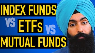 Be A Millionaire Index Fund Investor Index Funds vs ETFs vs Mutual Funds [upl. by Ut]