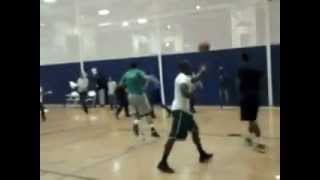 Koffi Selom Egbeto jumps over Kennedy Chukwuocha at Umass Lowell Dunk Content [upl. by Teresita]