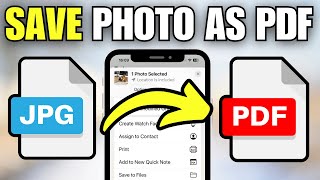 How To Save Photos as PDF on iPhone [upl. by Lenahs]