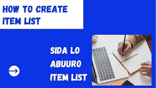 Sida loo abuuro item list quickbooks how to create item list Af somali [upl. by Lertnek202]