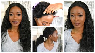 How To Sew Down A 360 Lace Frontal Wig Natural Hairline Feat Eva Wigs [upl. by Adnalay]