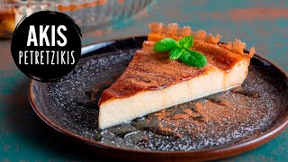 Greek Milk Pie  Galatopita  Akis Petretzikis [upl. by Hsatan]