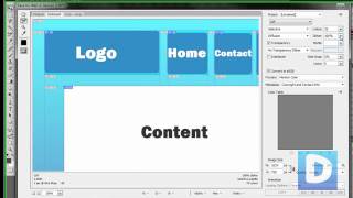 Photoshop Tutorial  Create A Website with the Slice Tool [upl. by Addi]