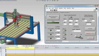 CoSimulation LabVIEW and SolidWorks  NI SoftMotion Module [upl. by Drahser]