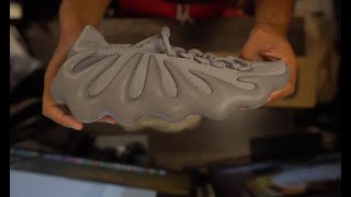 Yeezy 450 Stone Grey Unbox [upl. by Dercy]