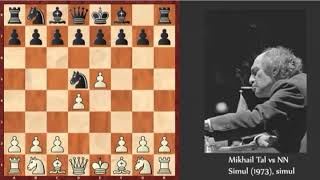 Mikhail Tal vs NM simultania 1973 [upl. by Aisyram]