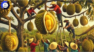 140 Most Satisfying Agriculture Technology ►86Harvest amp Processing Thailand Durian on Another Level [upl. by Asoj]