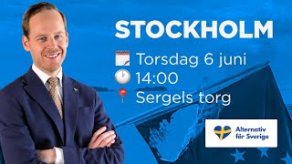 Nationaldagen Valfinal med Alternativ för Sverige i Stockholm [upl. by Ynos]