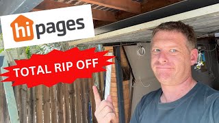 HIPAGES REVIEW stay well clear scummy tactics to take tradies money [upl. by Kunin]