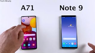 SAMSUNG A71 vs Note 9  SPEED TEST  in 2021 [upl. by Ikcim457]