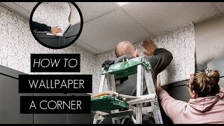 How To Wallpaper A Corner  A Paste the Wall Wallpaper Tutorial [upl. by Kcuhc]