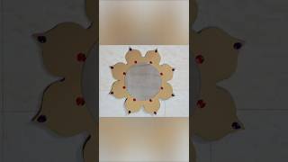 how make a wall decor mirror diwal mirror kaise banaye youtube shortsshort [upl. by Pollyanna664]