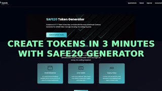 CREATE TOKEN IN 3 MINUTES WITH SAFE20 TOKEN GENERATOR  SPECTACHAIN [upl. by Enyrat]