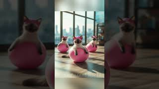 Cat fitness and slimming daily routine cat catlover cutecat ai catvideos [upl. by Roddy]