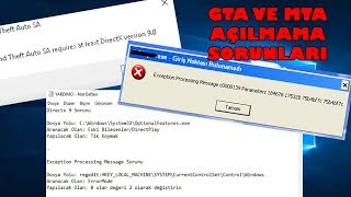 WÄ°NDOWS 10 GTASAMTASADA DÄ°RECTX 9 VE EXCEPTÄ°ON PROCESSÄ°NG MESSAGE HATASI Ã‡Ã–ZÃœMÃœ [upl. by Salangia]