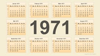 Kalender 1971 [upl. by Keg]