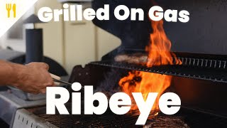 Cooking Costco Ribeye Steak On Gas Grill  Chef Dawg [upl. by Navlys781]