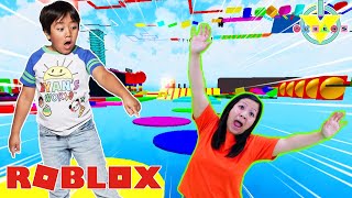 Ryan vs Mommy in Roblox Super Mega Easy Obby Let’s Play [upl. by Enilegnave153]