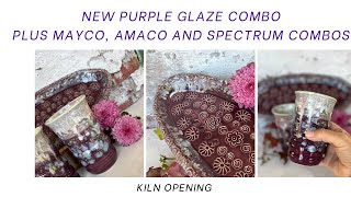 Kiln Opening in preparation for Christmas markets and new purple combo using amaco and mayco glazes [upl. by Barrus497]