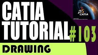 103 CATIA drawing Tutorial Linear Dimensioning [upl. by Haizek]