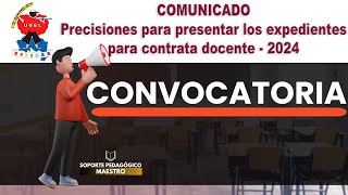 📌 🟡CONVOCATORIA DE UGEL ESPINAR PARA CONTRATO DOCENTE 2024 [upl. by Annim]